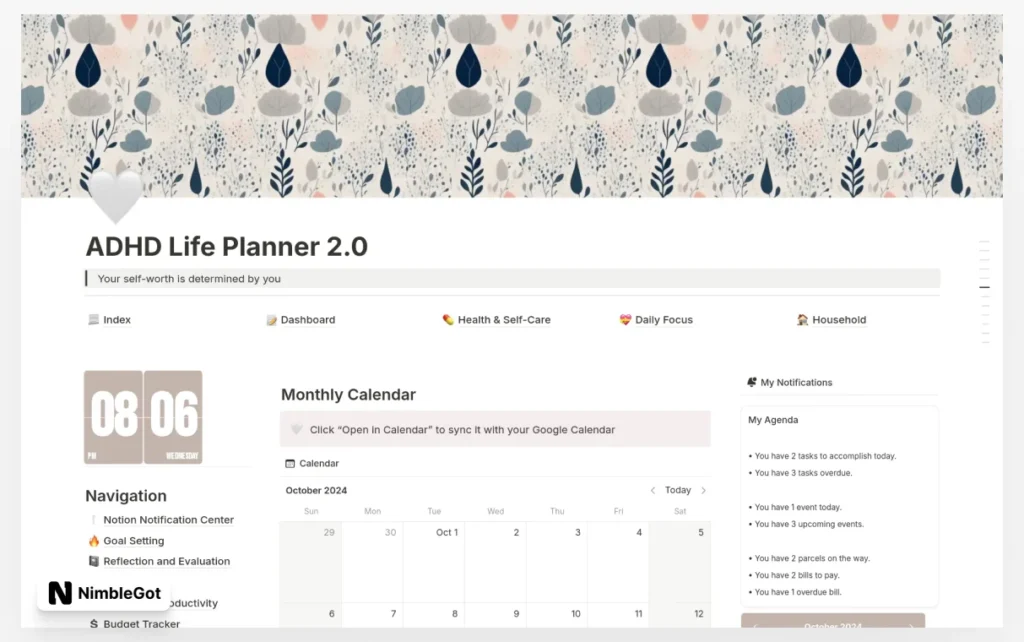 ADHD Planner 2.0 with Notification Center