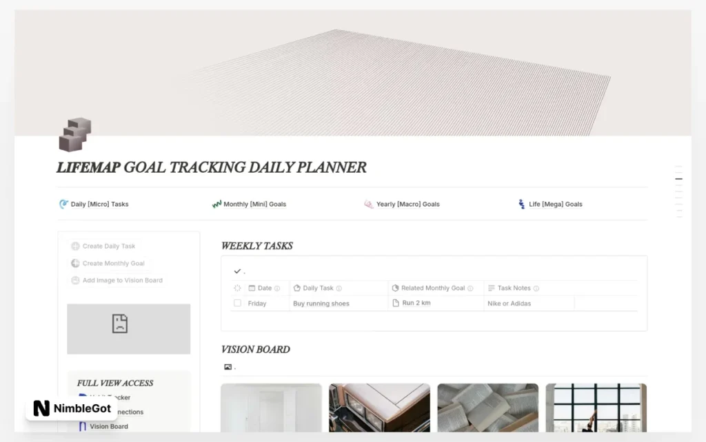 LifeMap Goal Tracking Daily Planner
