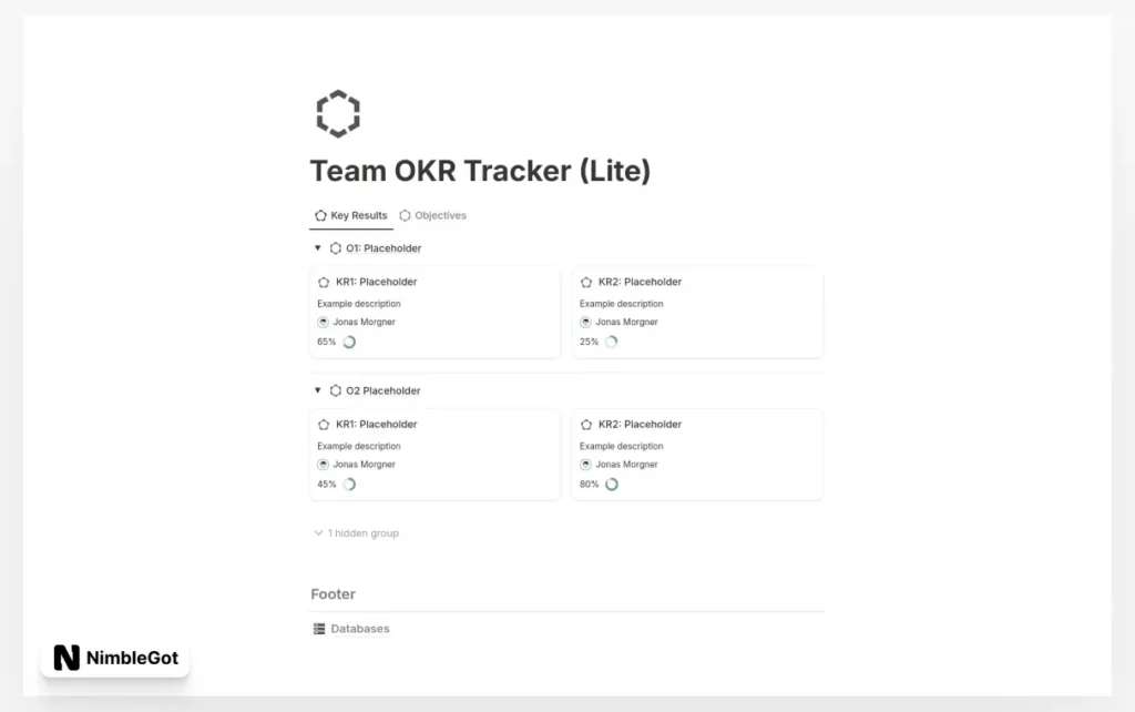 Team OKR Tracking (Lite)