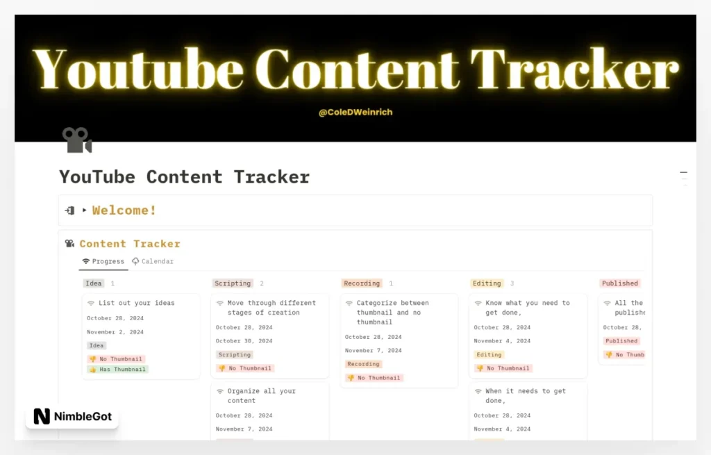YouTube Content Tracker