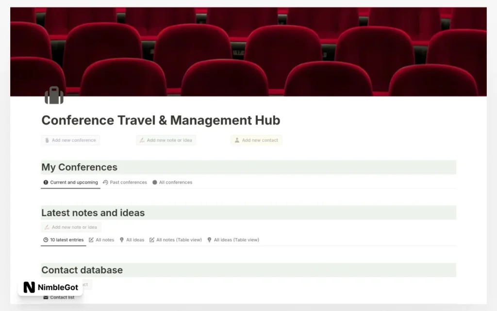 Conference Travel & Management Hub for Academics