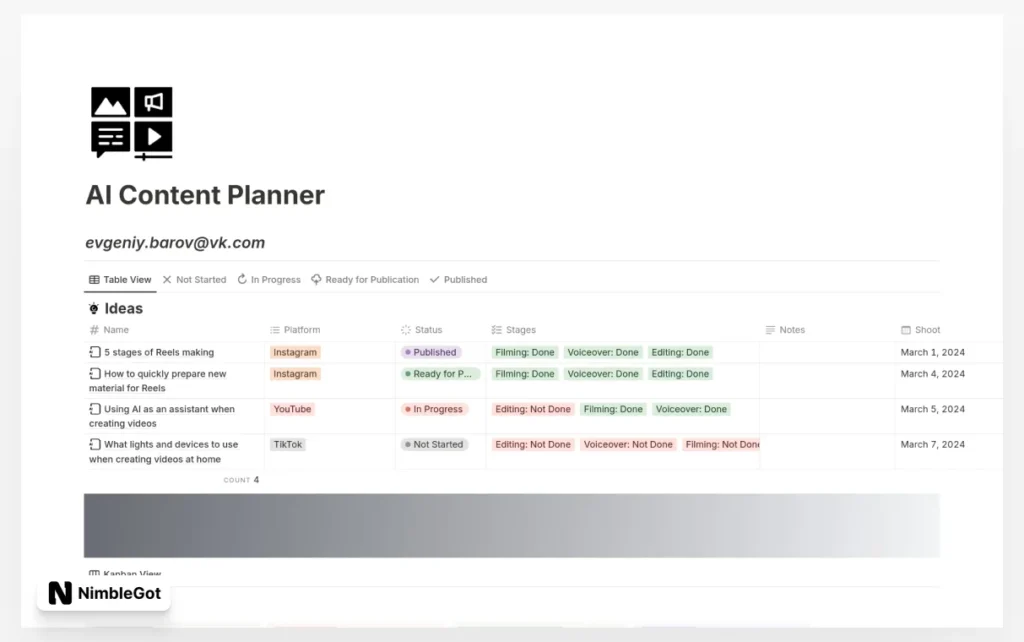 AI Content Planner