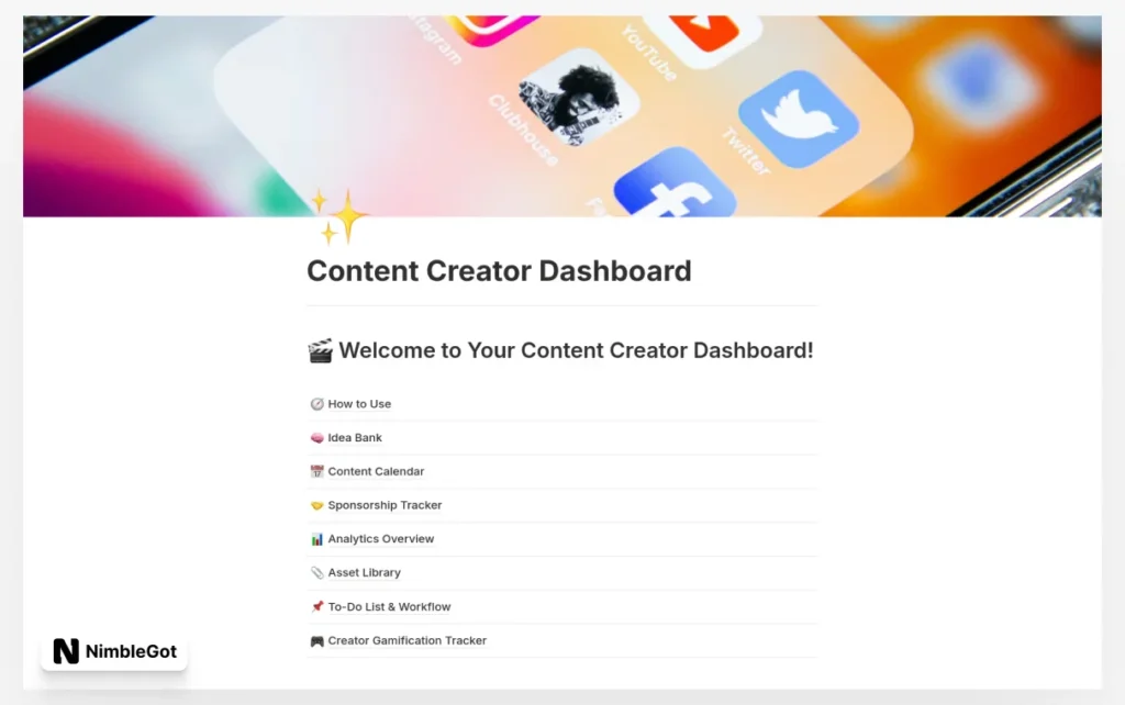 Content Creator Dashboard
