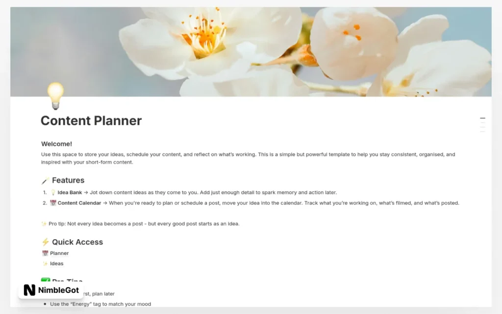 Content Planner - Creatorly