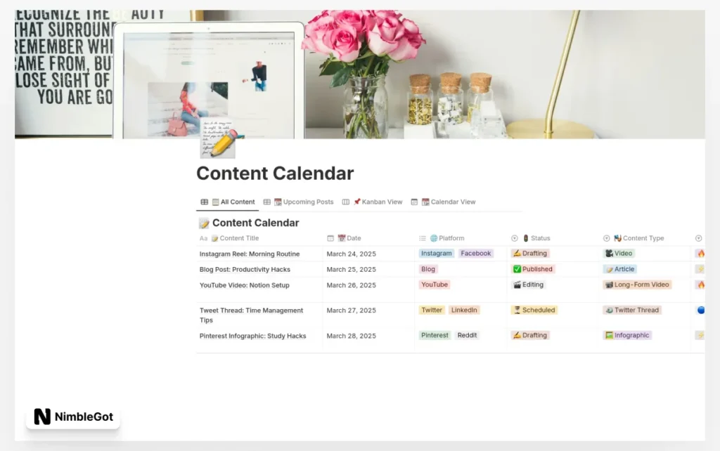 Content Calendar