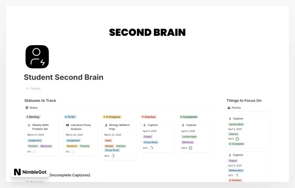 Student Second Brain
