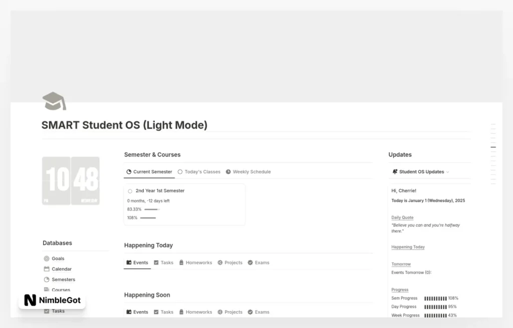 Student Planner (SMART Student OS)