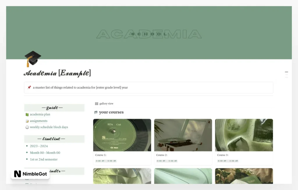 Academic School Dashboard