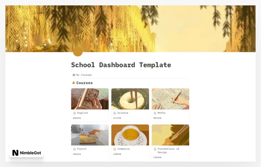 Yellow Lo-Fi Aesthetic Student Planner