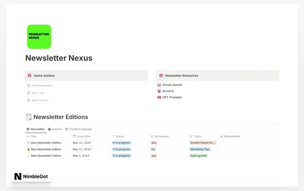 Newsletter Nexus - Newsletter Management Solution