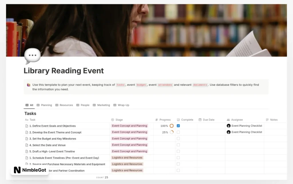 Library Reading Event