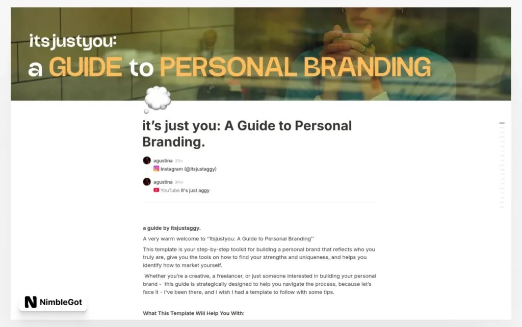 it’s just you: A Guide to Personal Branding.