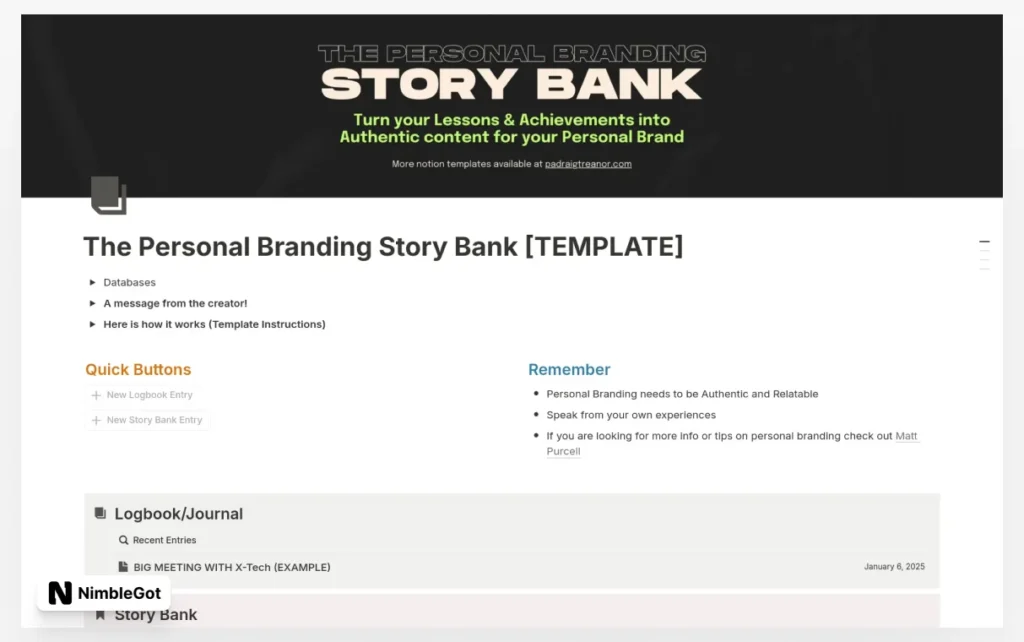 The Personal Branding Story Bank
