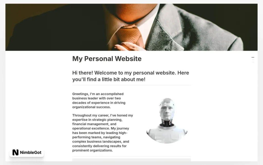 Personal Executive Website
