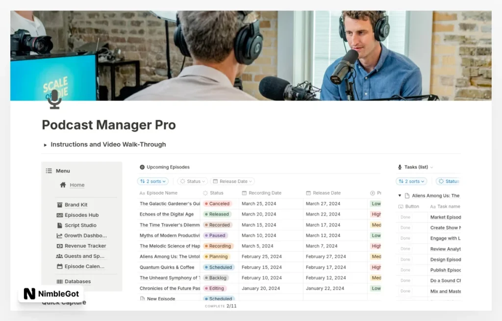 Podcast Production Manager Pro
