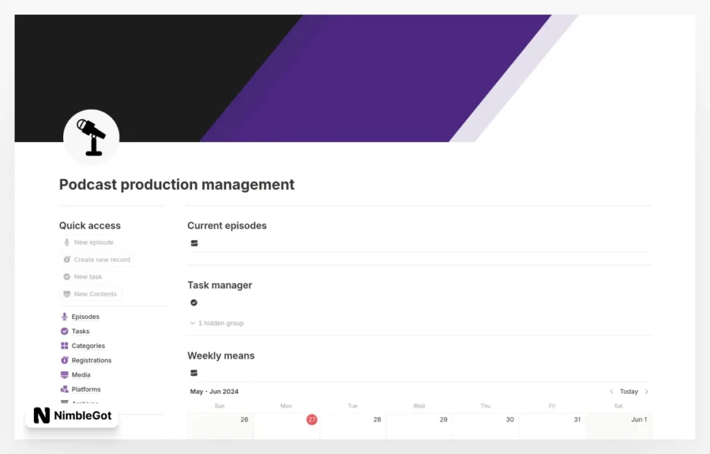 Podcast production management