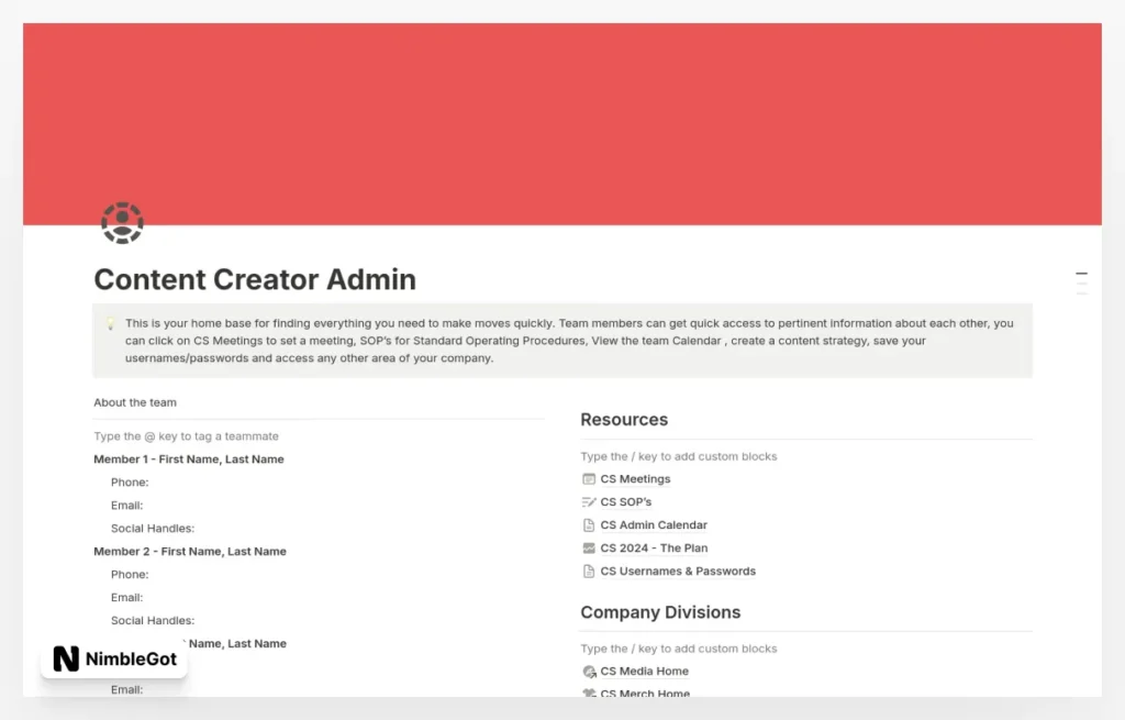 Content Creator Hub