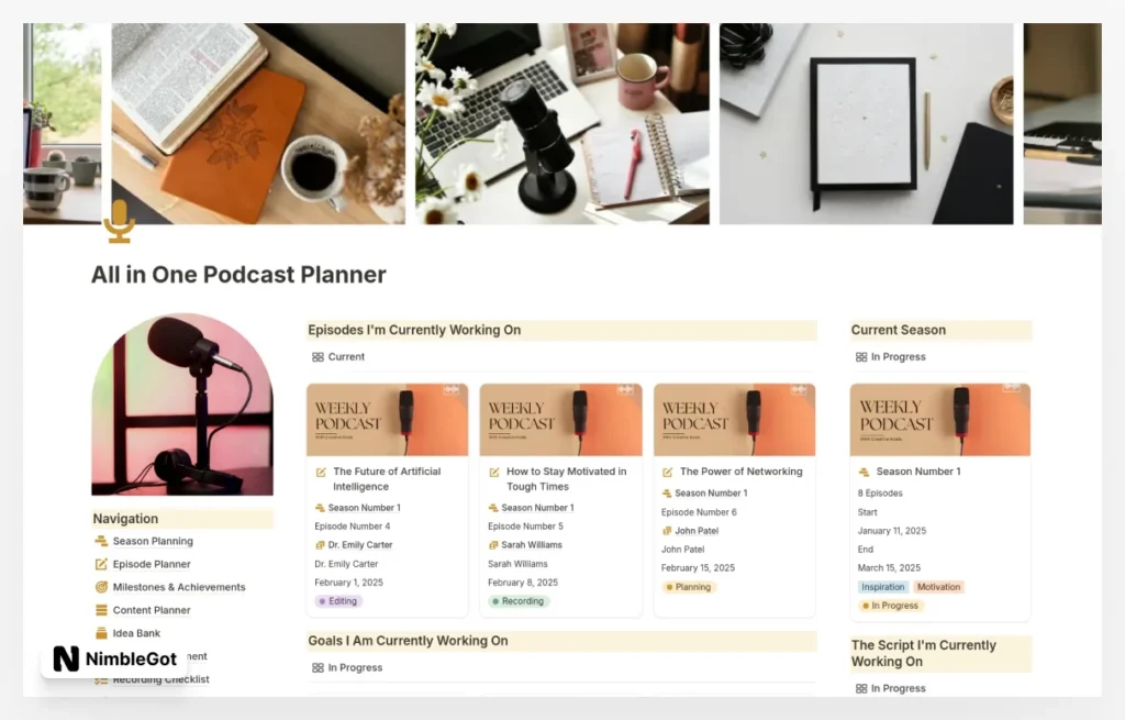 All in One Podcast Planner