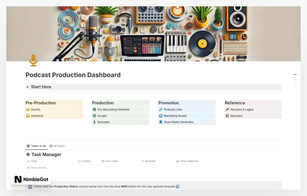 Complete Podcast Production Dashboard