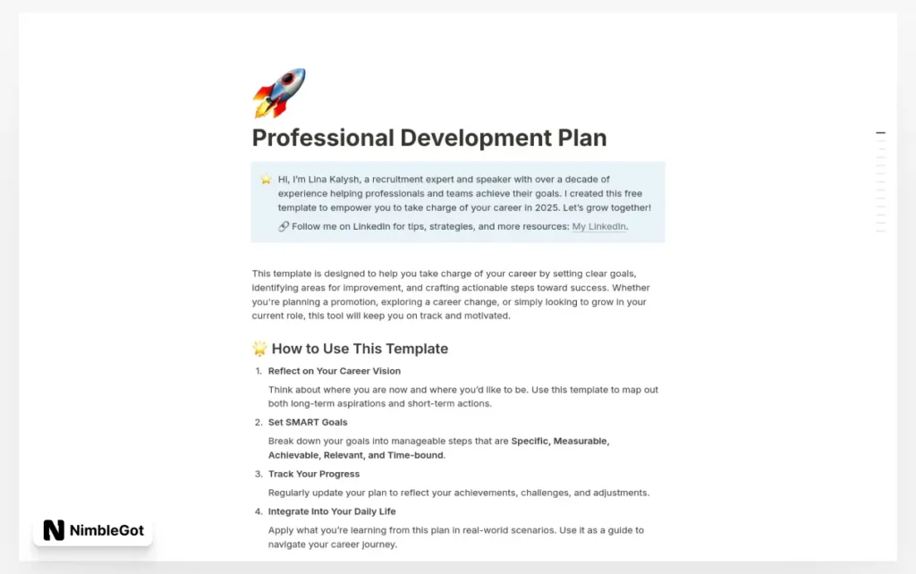Professional Development Plan