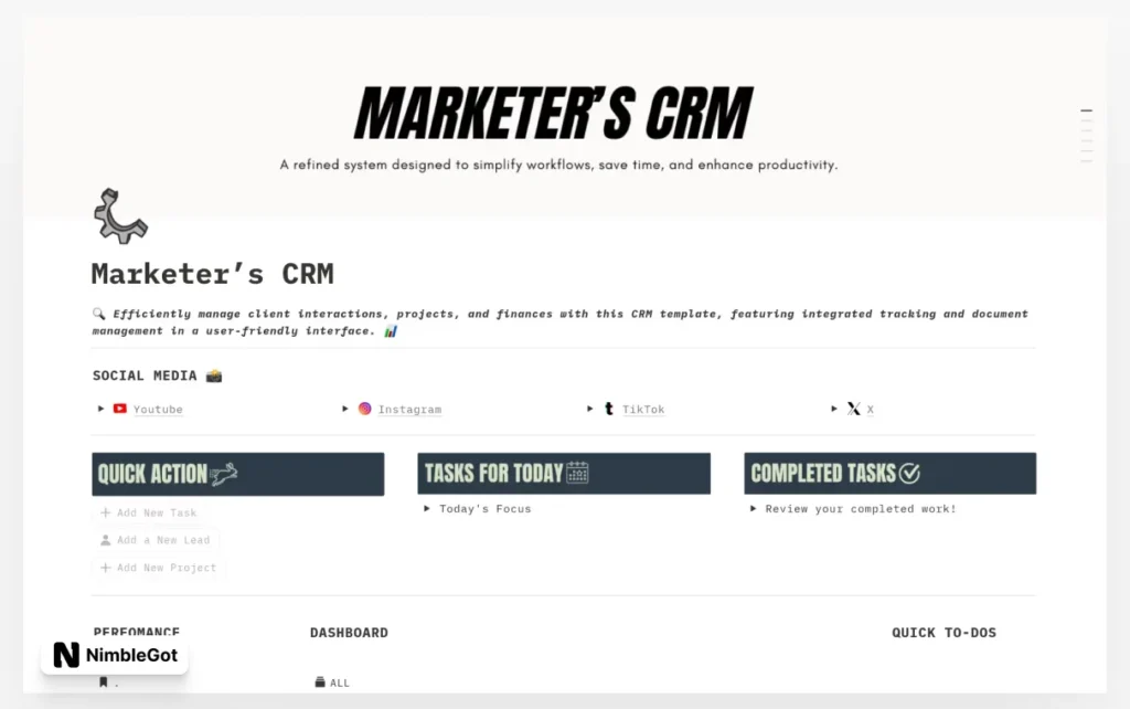 Marketer's CRM