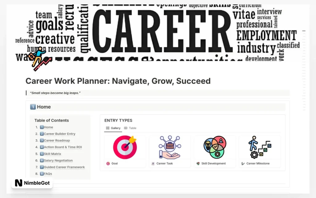 Career Work Planner: Navigate, Grow, Succeed