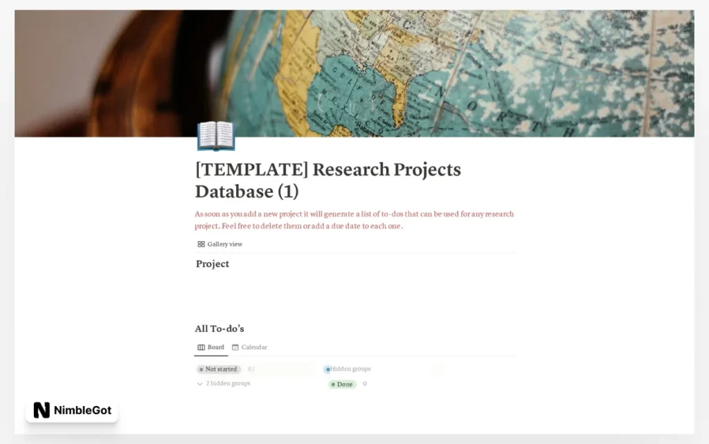 Research Projects Database