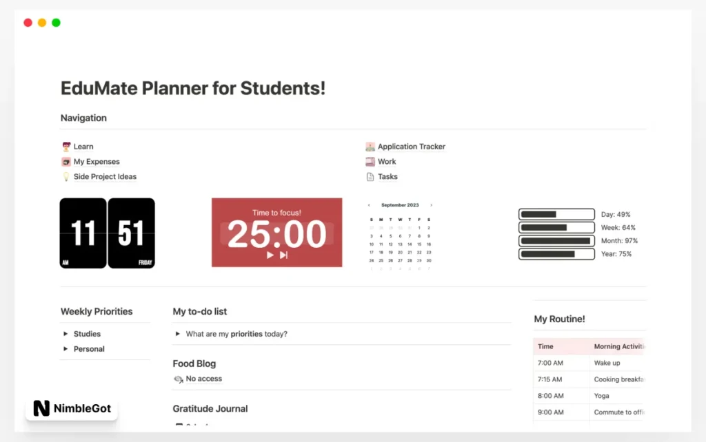 EduMate Planner for Students!