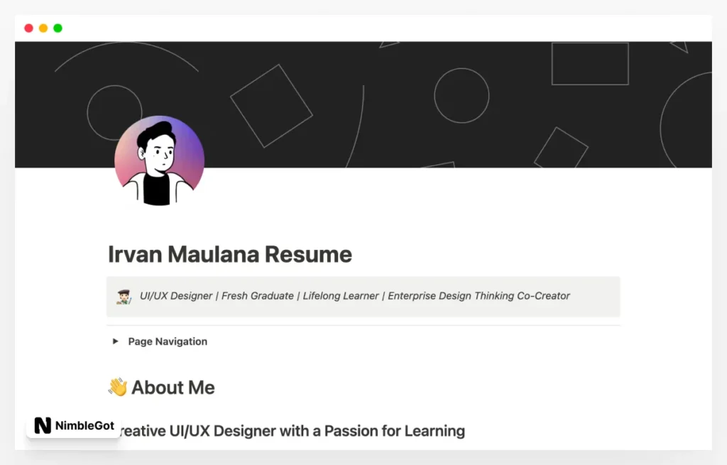 Resume UI/UX Designer