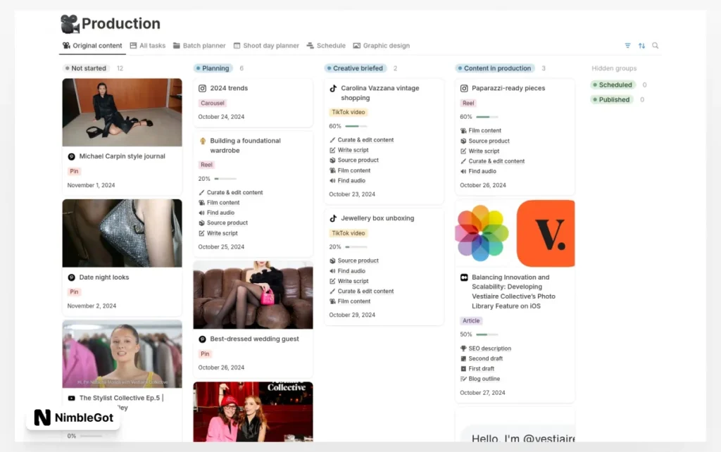 Social content planner