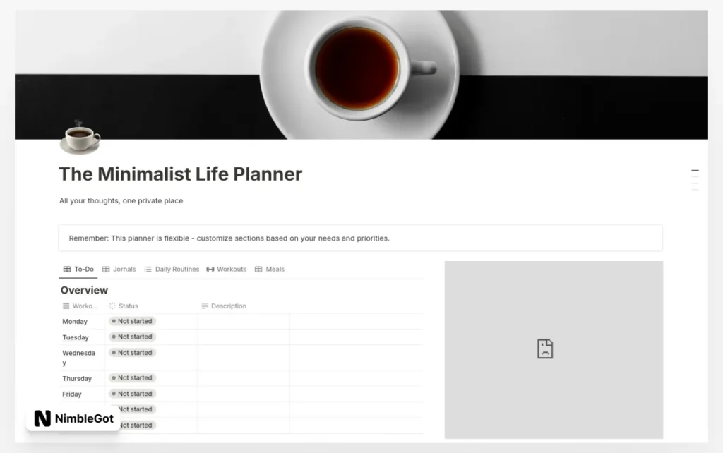 The Minimalist Life Planner