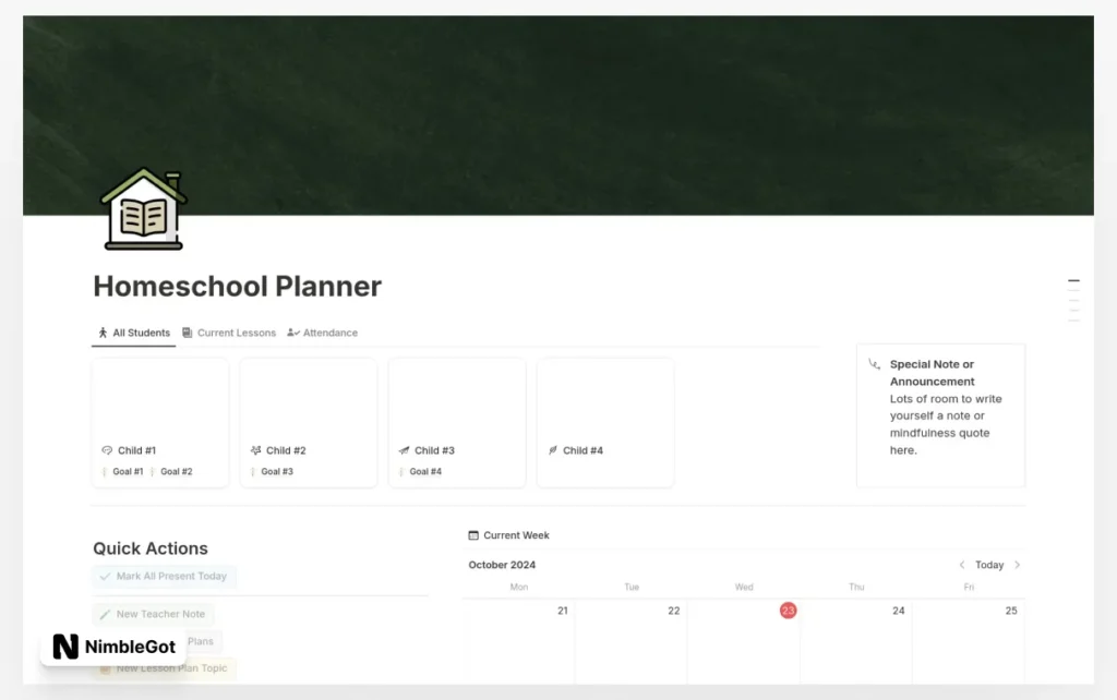 Simple Homeschool Planner