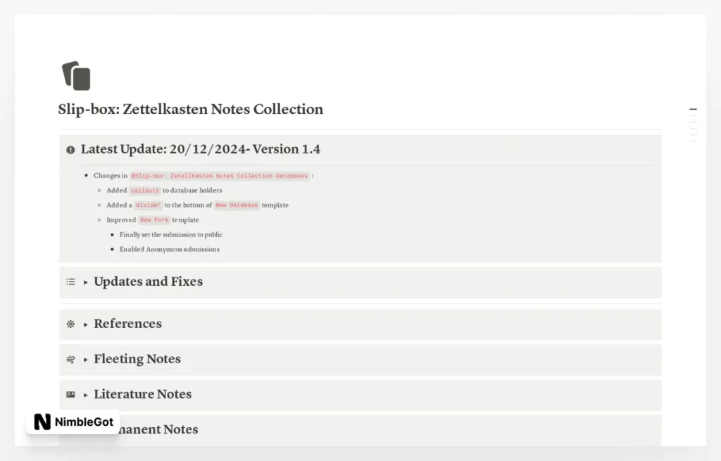Slip-box: Zettelkasten Notes Collection