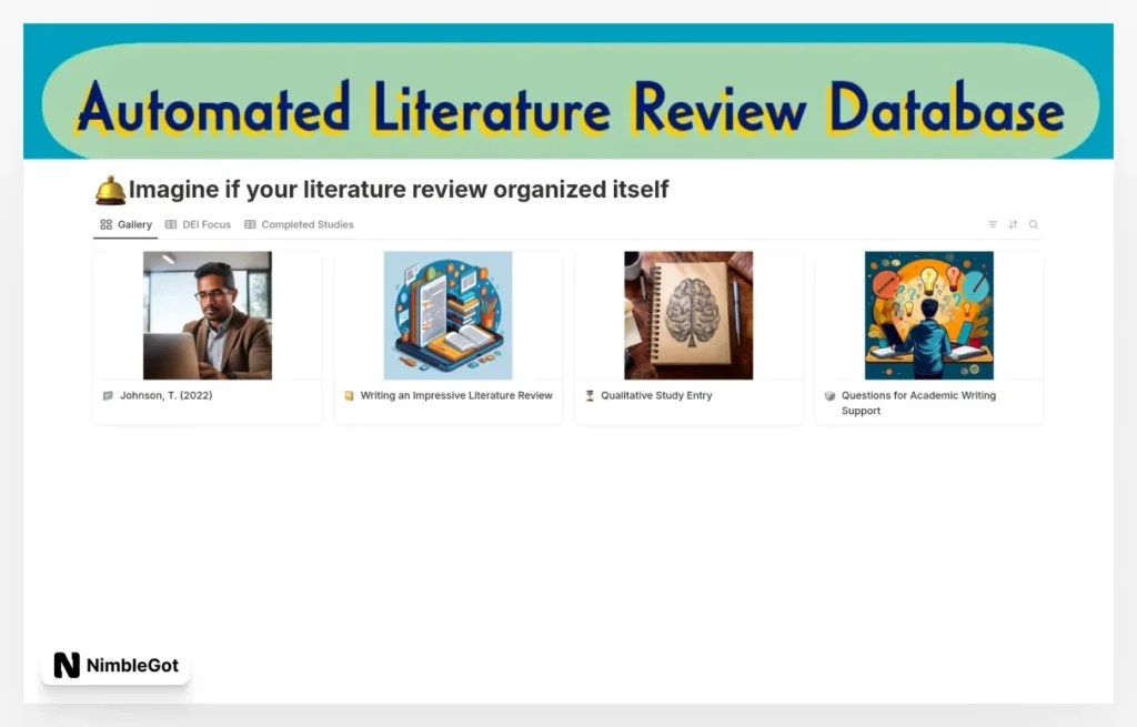 Imagine if your literature review organized itself