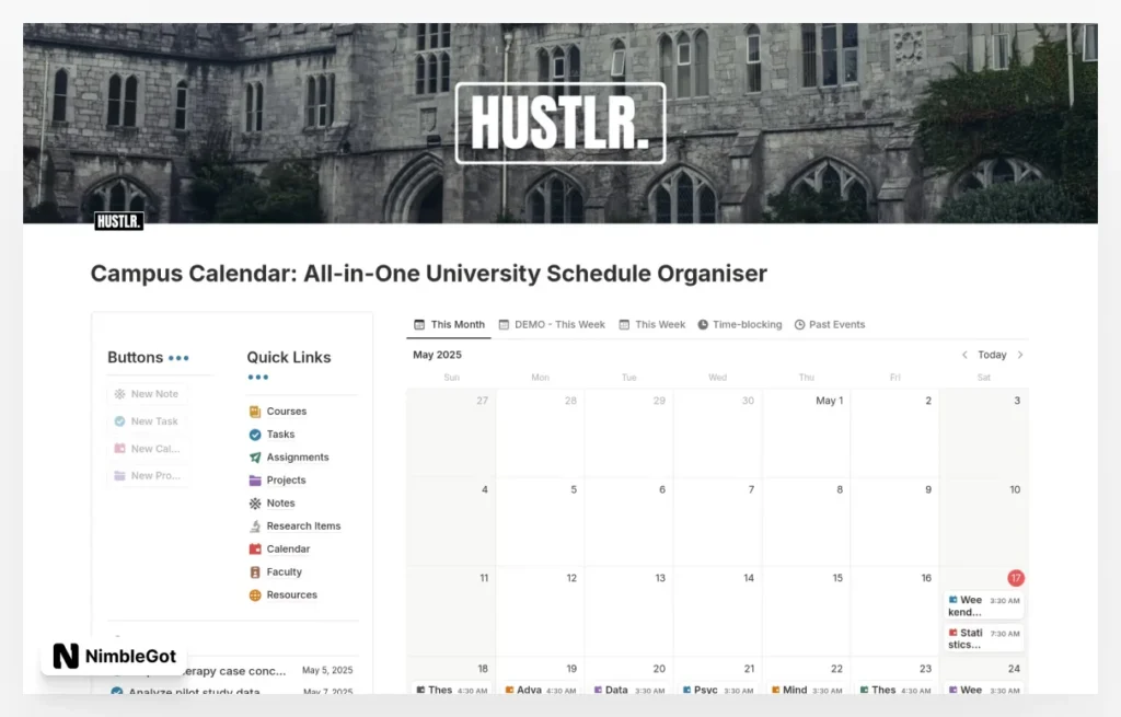 All-in-One University Schedule Organiser