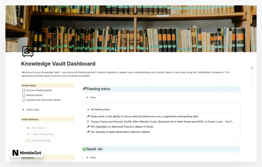 Zettelkasten Vault for Deeper Thinking & Connections