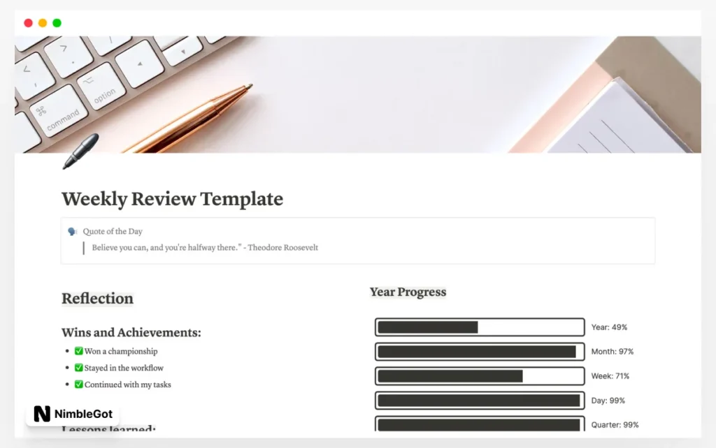 Weekly Review Template