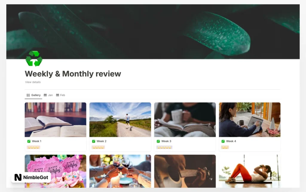 Weekly Review - Look back at your week