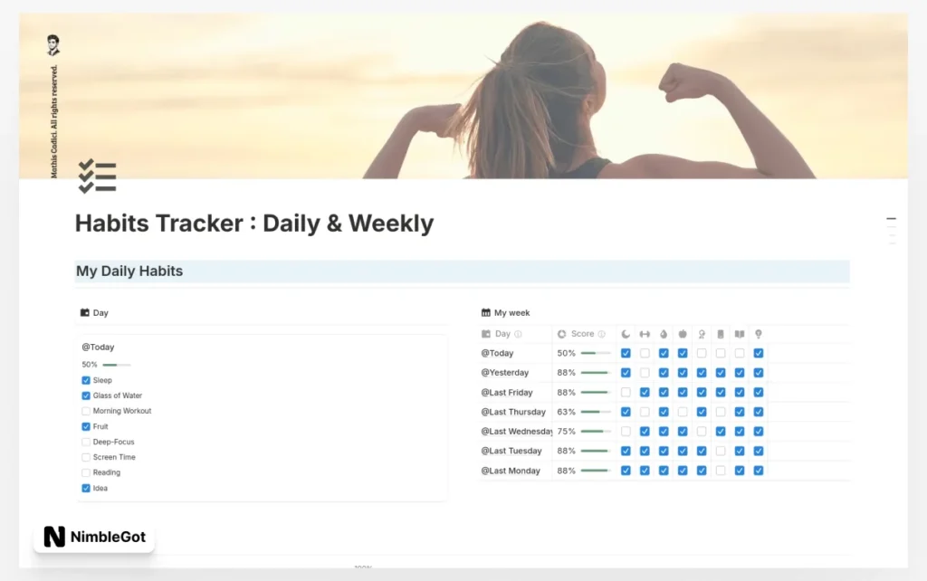 Atomic Habits Tracker – Daily & Weekly System