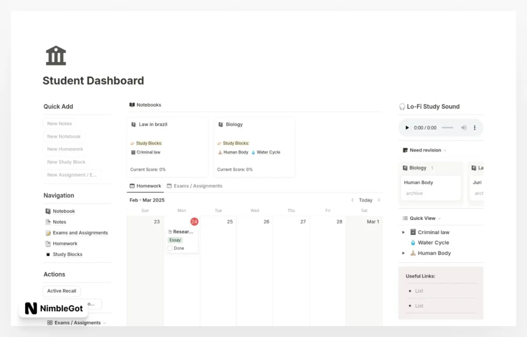 Ultimate Student Dashboard