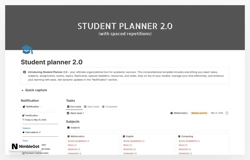 Student planner 2.0