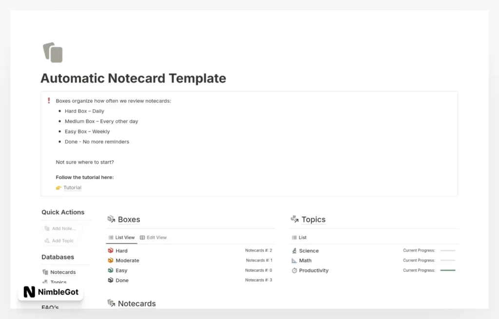 Level Up! Notecards | Spaced Repetition | Leitner