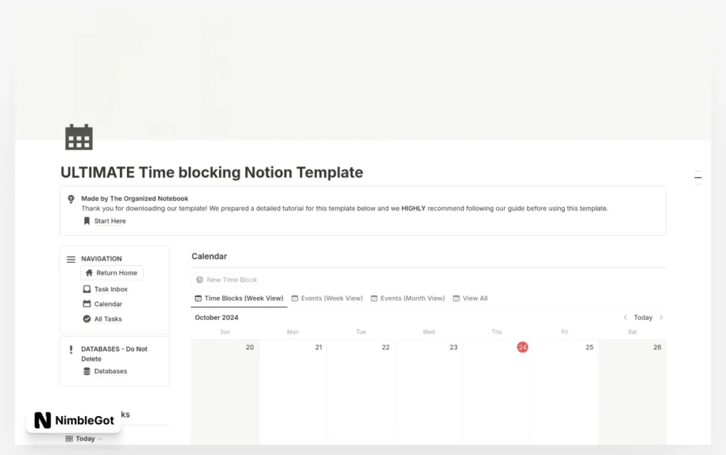 ULTIMATE Time Blocking Planner