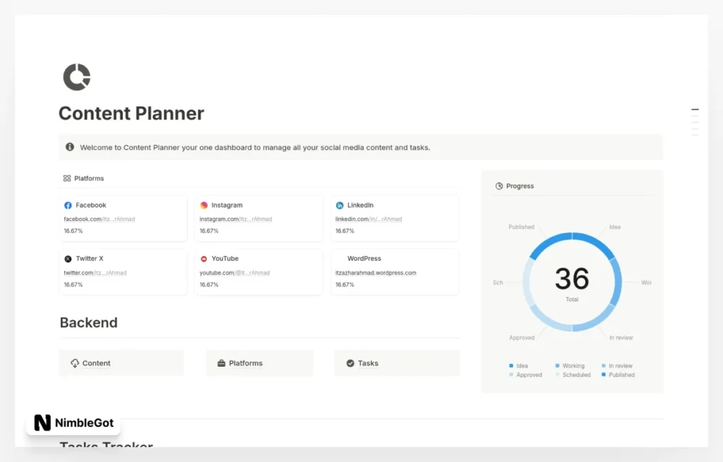 Social Media Content Planner
