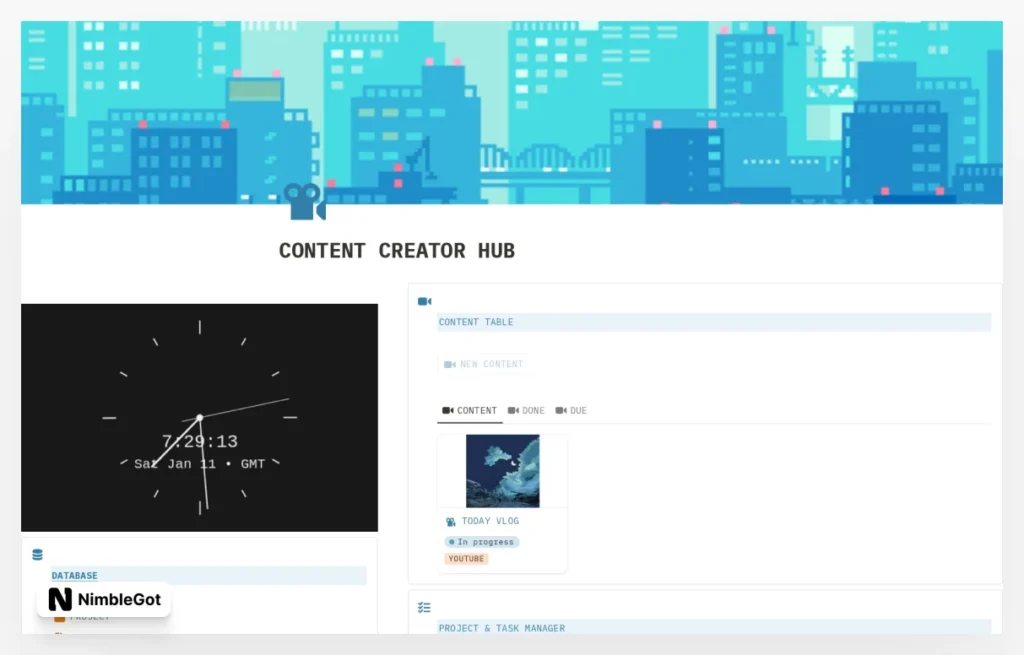 Content creator hub