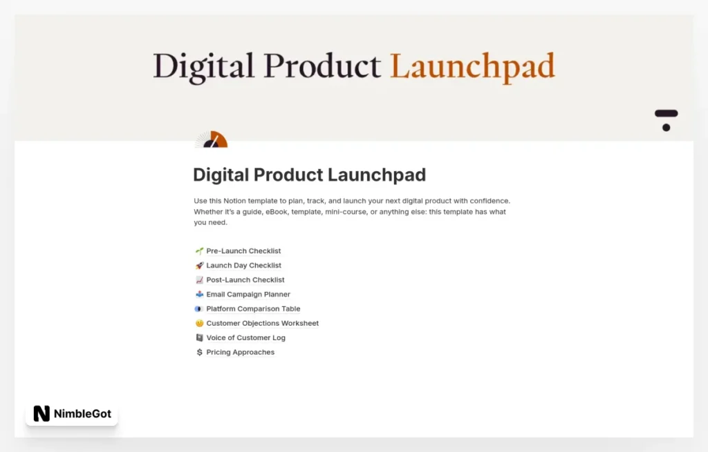 Digital Product Launchpad