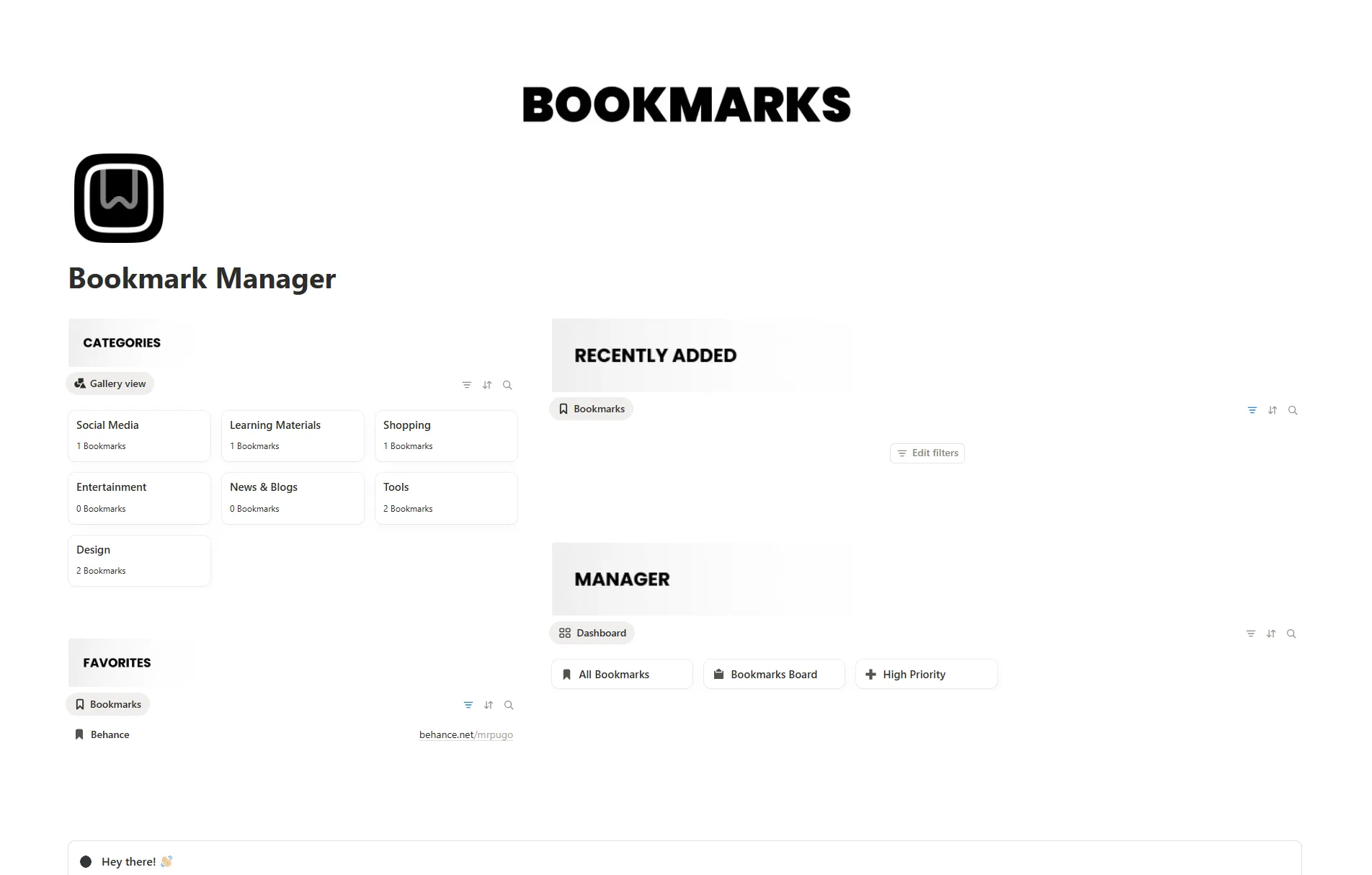Bookmark Manager