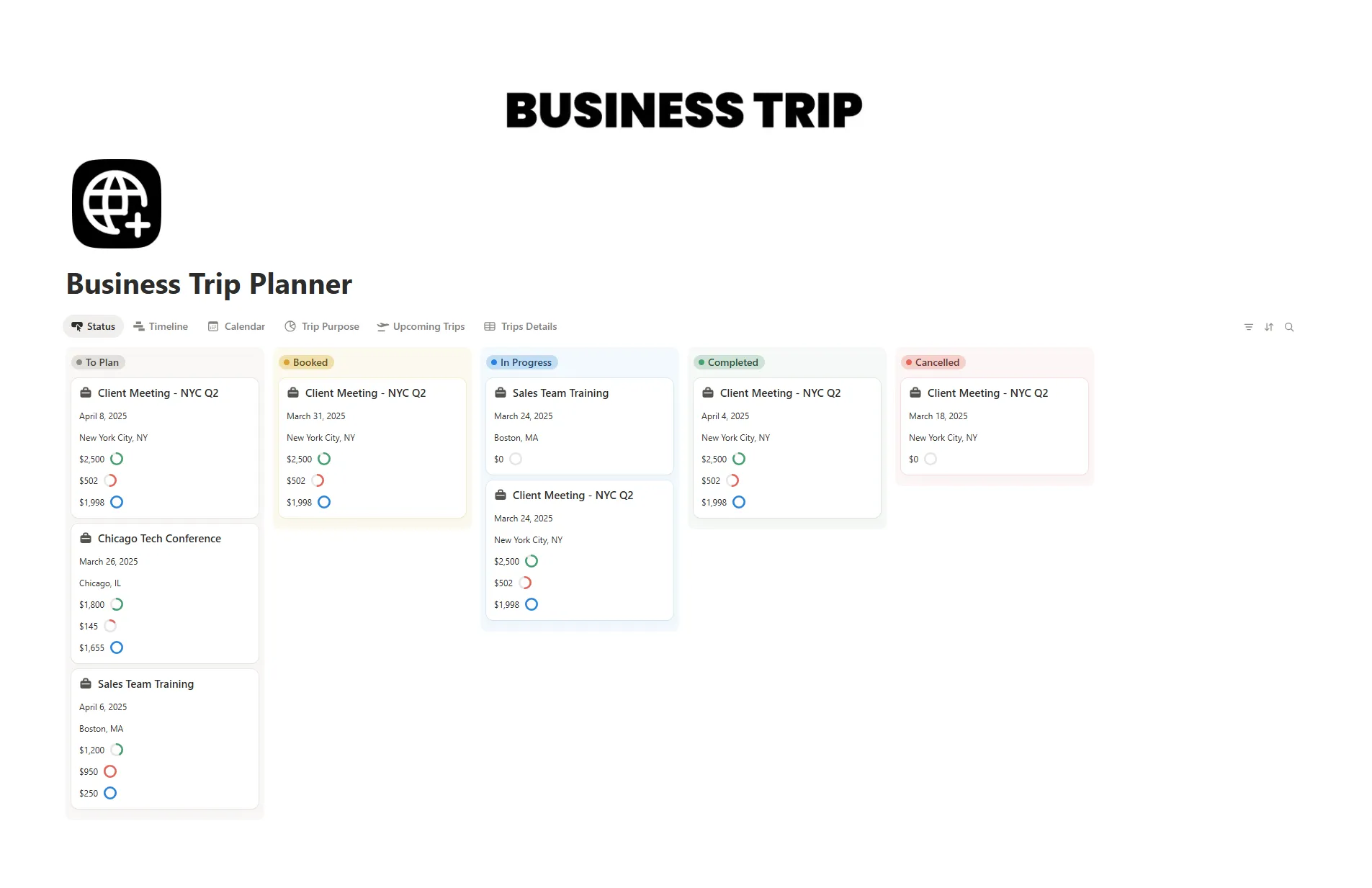 Business Trip Planner