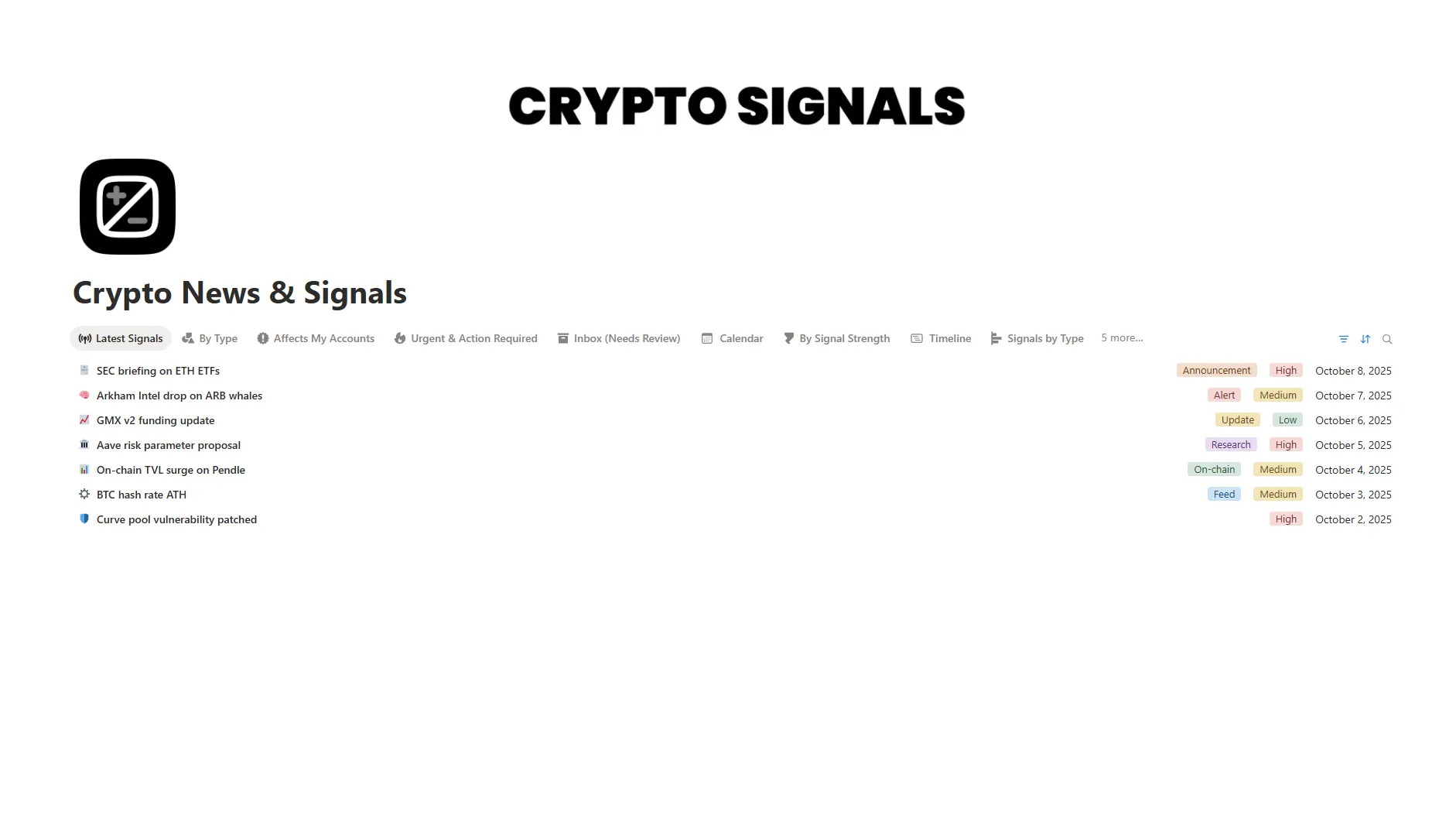 Crypto News & Signals