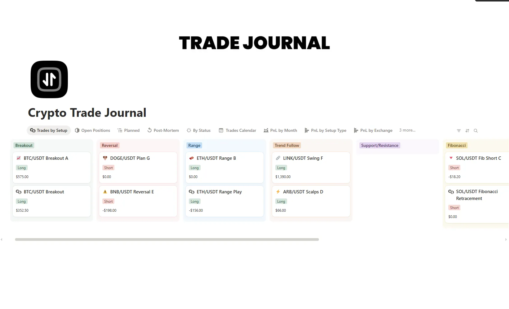 Crypto Trade Journal